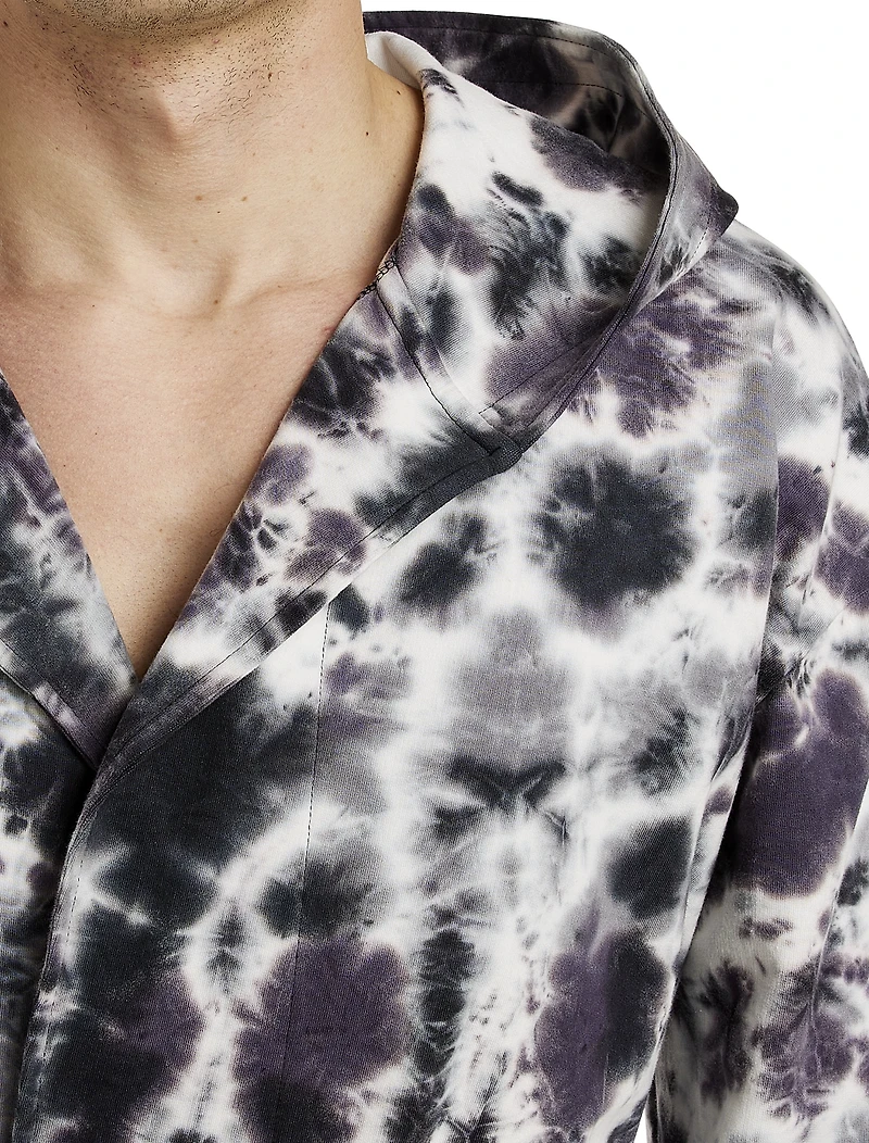 Tie-Dye Hooded Robe