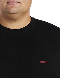 Script Waffle-Knit Sleep Top