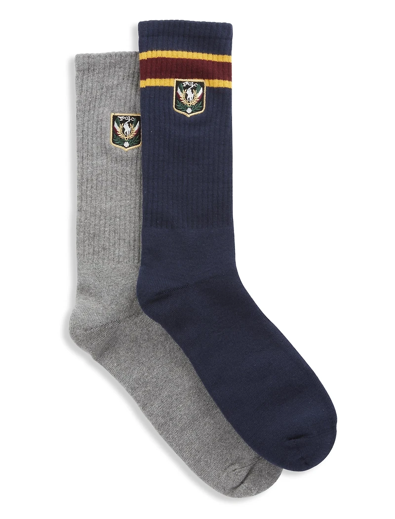 2-pk Crest Crew Socks