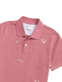 Seagull Embossed Piqué Polo Shirt