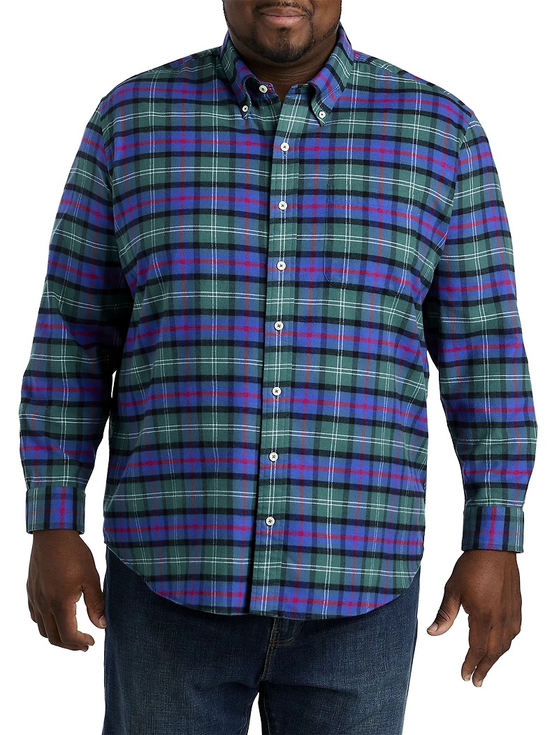 Multi Plaid Flannel Sport Shirt