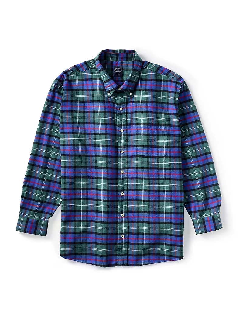 Multi Plaid Flannel Sport Shirt