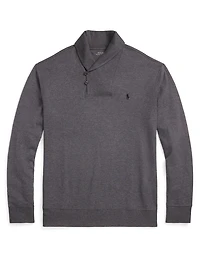 Luxury Jersey Shawl-Collar Pullover