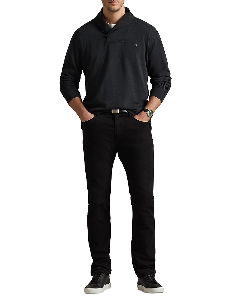 Luxury Jersey Shawl-Collar Pullover