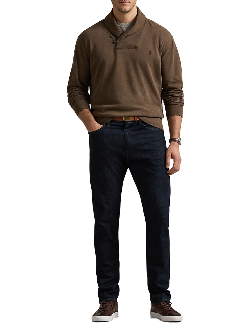 Luxury Jersey Shawl-Collar Pullover