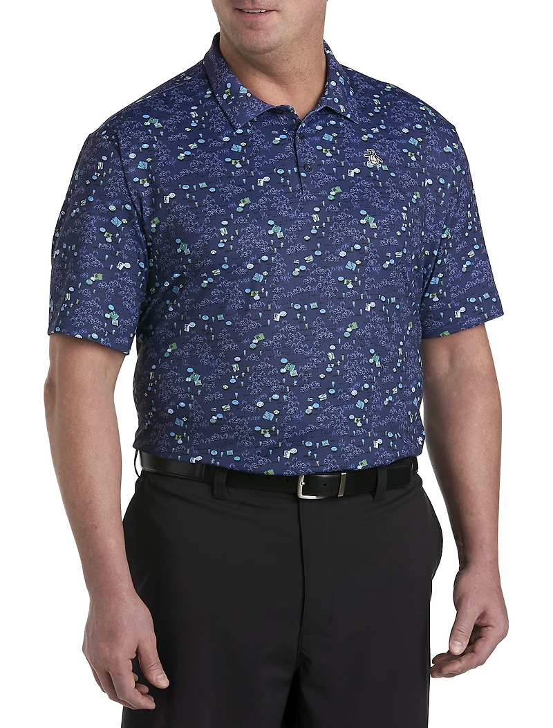 Pete in the Park Printed Golf Polo Shirt
