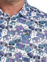 Heritage Boom Box Printed Golf Polo Shirt