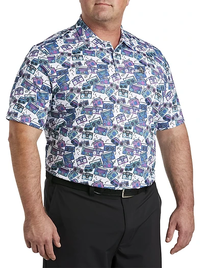 Heritage Boom Box Printed Golf Polo Shirt