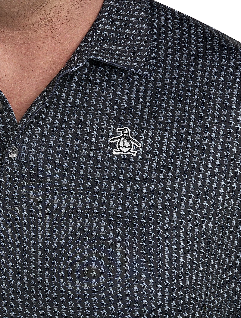 Pete the Penguin Printed Golf Polo Shirt