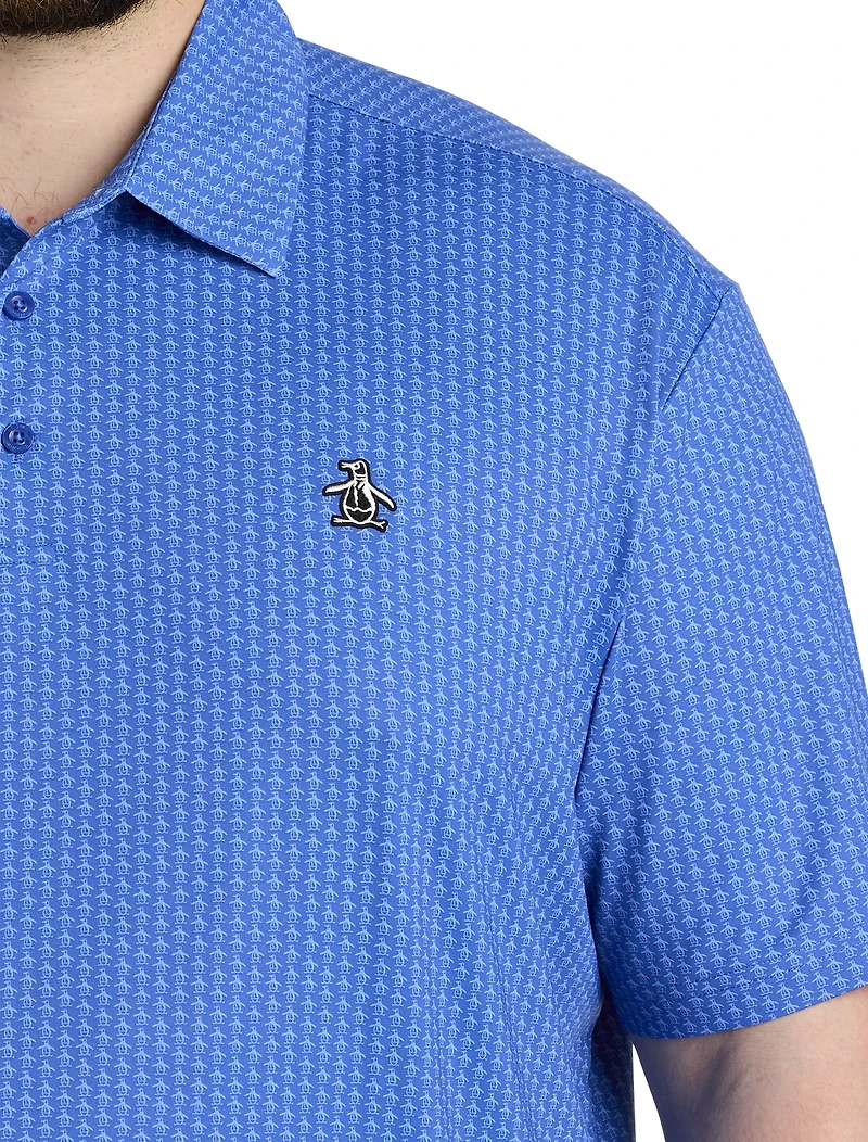 Pete the Penguin Printed Golf Polo Shirt