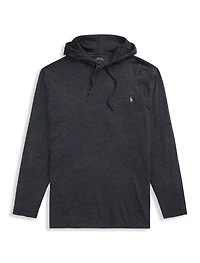 Jersey Hooded Long-Sleeve T-Shirt