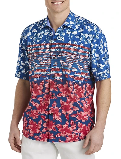 Veracruz Cay Flora & Stripes Sport Shirt