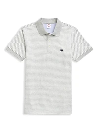 Striped Piqué Polo Shirt