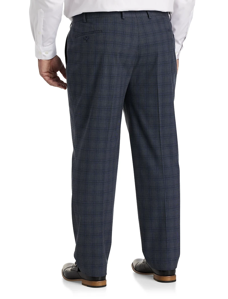Open Plaid Suit Pants