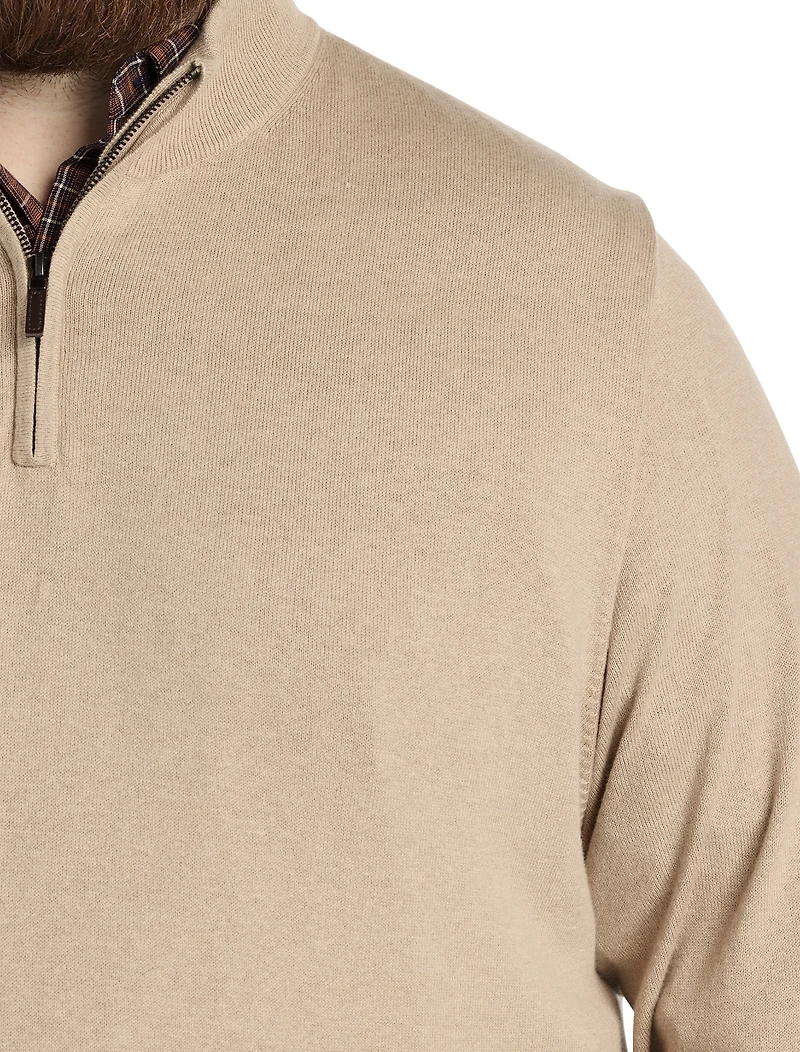 Quarter-Zip Cotton/Cashmere Sweater