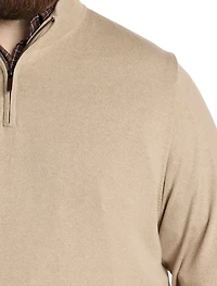 Quarter-Zip Cotton/Cashmere Sweater