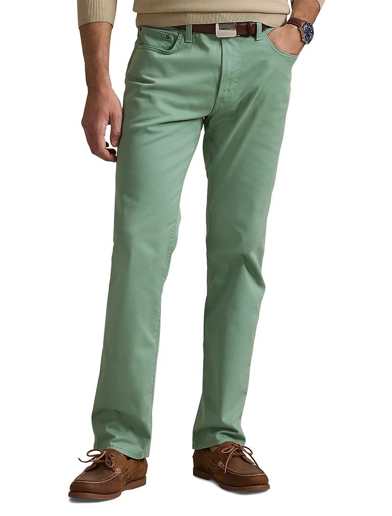 Varick Slim Straight-Fit Stretch Sateen Pants