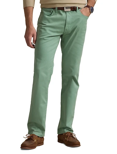Varick Slim Straight-Fit Stretch Sateen Pants