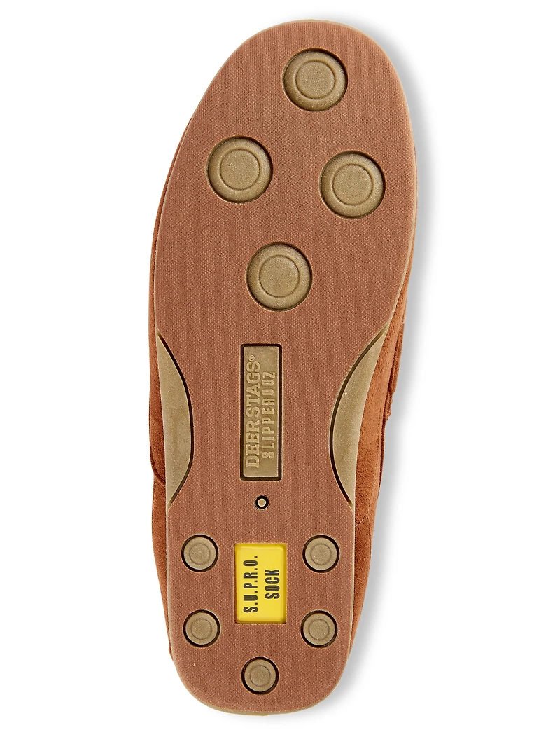 Spun Microsuede Moccasin Slippers