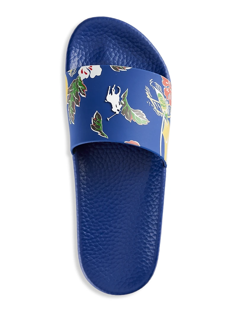 Tropical Floral Slide Sandals