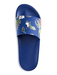 Tropical Floral Slide Sandals