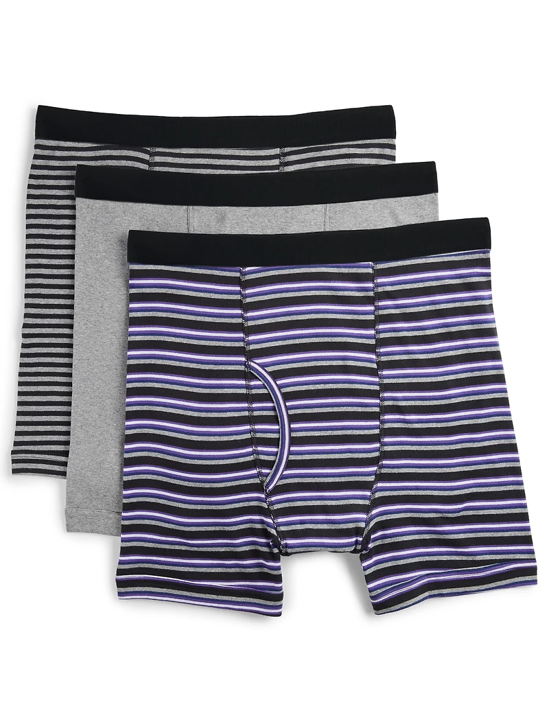 3-Pk Printed 4 Inch Boxer Briefs