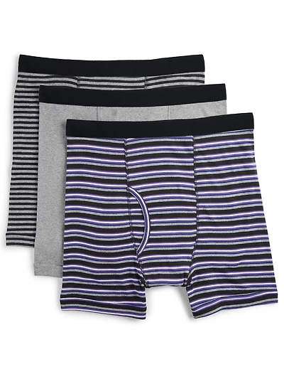 3-Pk Printed 4 Inch Boxer Briefs