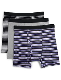 3-Pk Printed 4 Inch Boxer Briefs