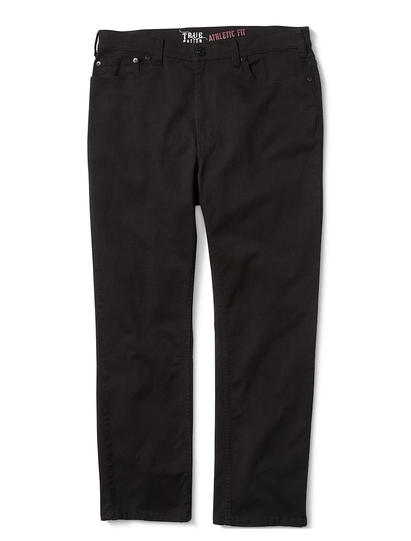 Black Athletic-Fit Stretch Jeans