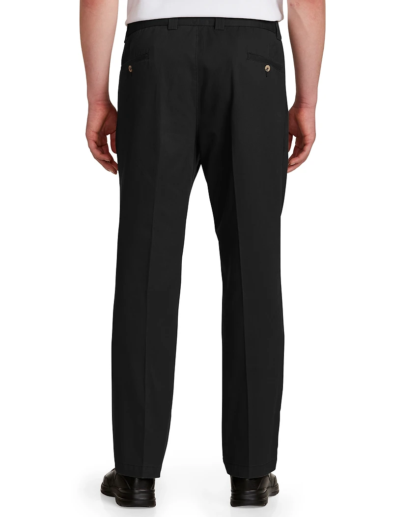 Waist-Relaxer Pleated Twill Pants
