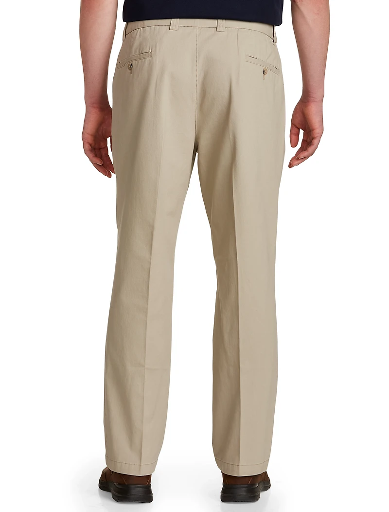 Waist-Relaxer Pleated Twill Pants