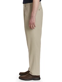 Waist-Relaxer Pleated Twill Pants