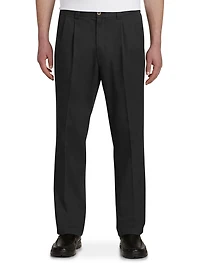 Waist-Relaxer Pleated Twill Pants