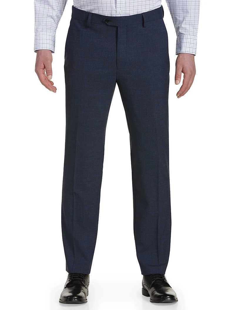 Performance Mélange Flat-Front Suit Pants