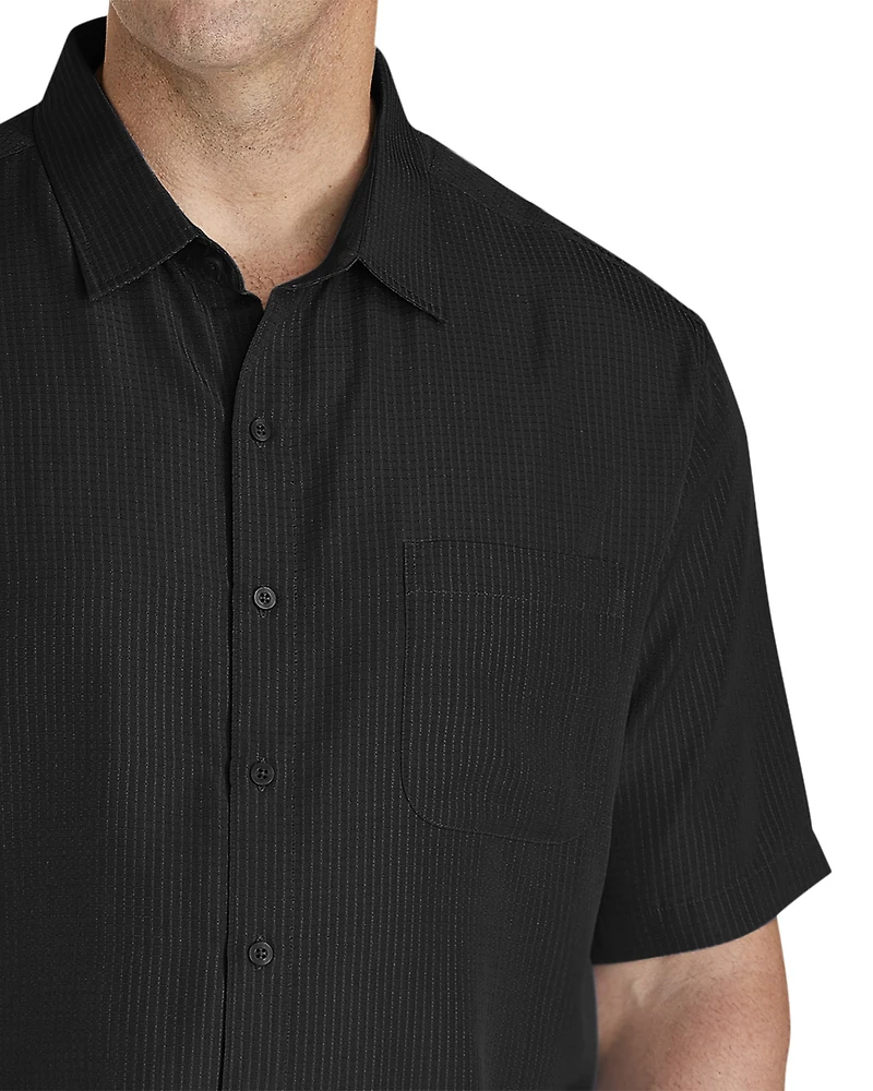 Microfiber Comfort Grid Sport Shirt