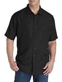 Microfiber Comfort Grid Sport Shirt