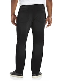 Washed Black Athletic-Fit Stretch Jeans