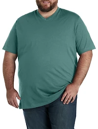 Slub Knit V-Neck T-Shirt