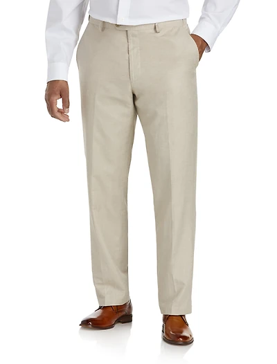 Linen-Blend Suit Pants