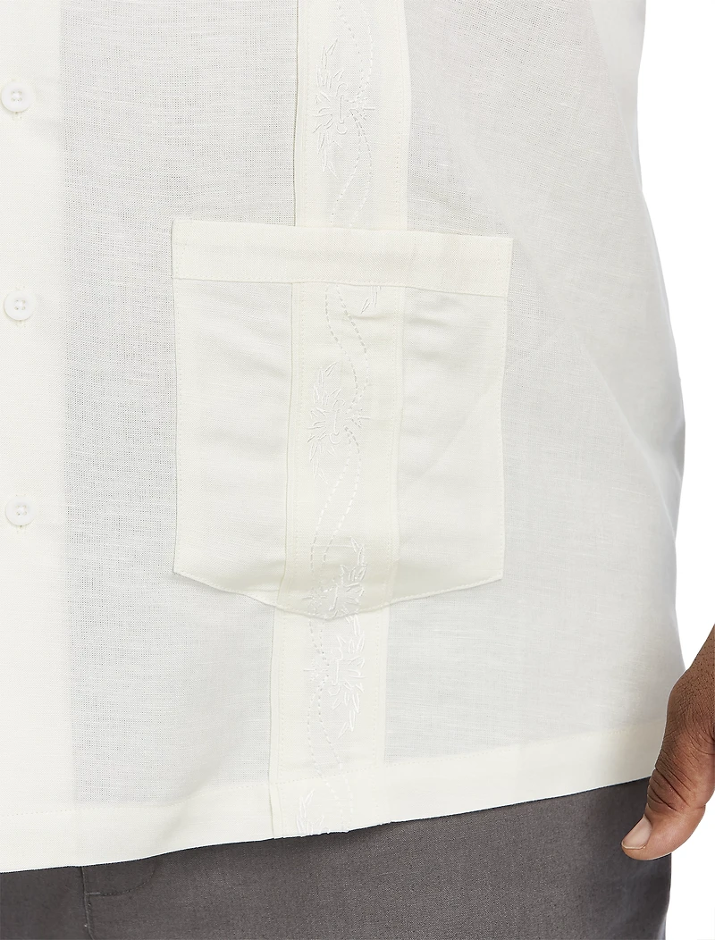 Embroidered Panel Sport Shirt