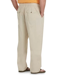 Linen-Blend Drawstring Pants