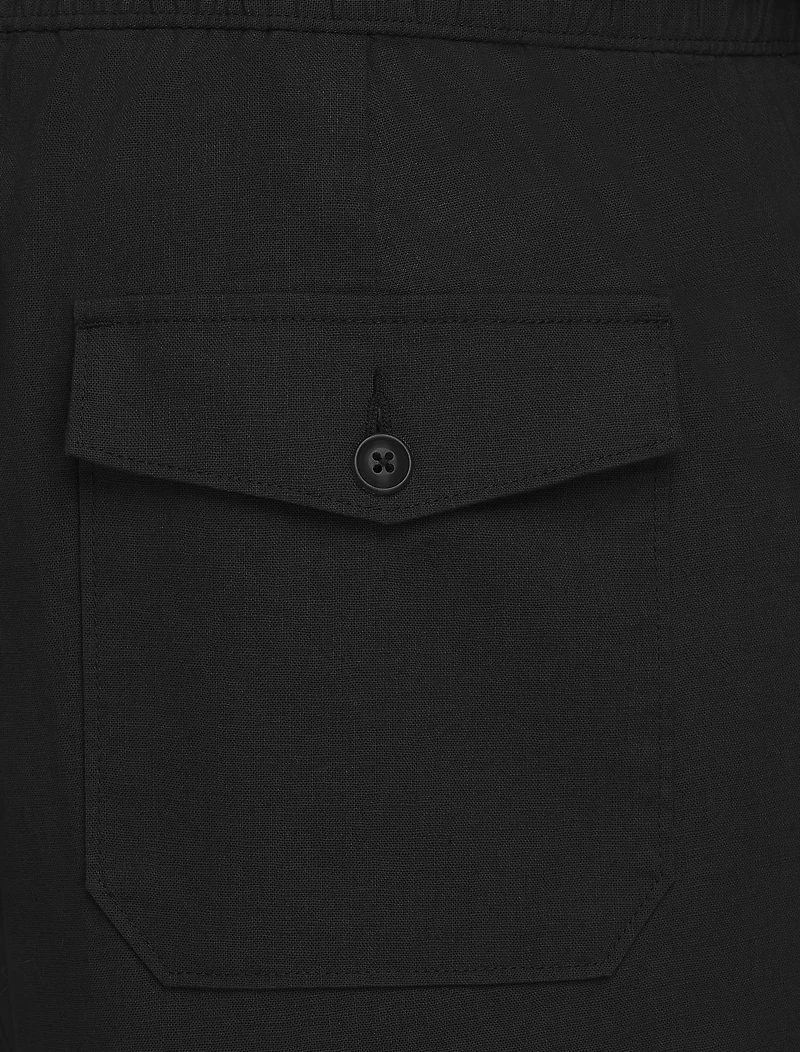 Linen-Blend Drawstring Shorts