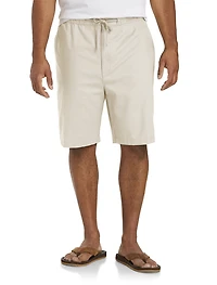 Linen-Blend Drawstring Shorts