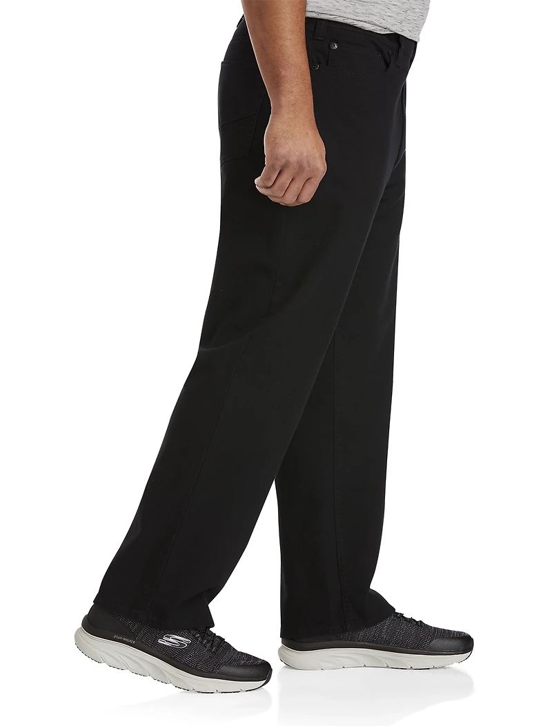 Black Relaxed-Fit Stretch Jeans
