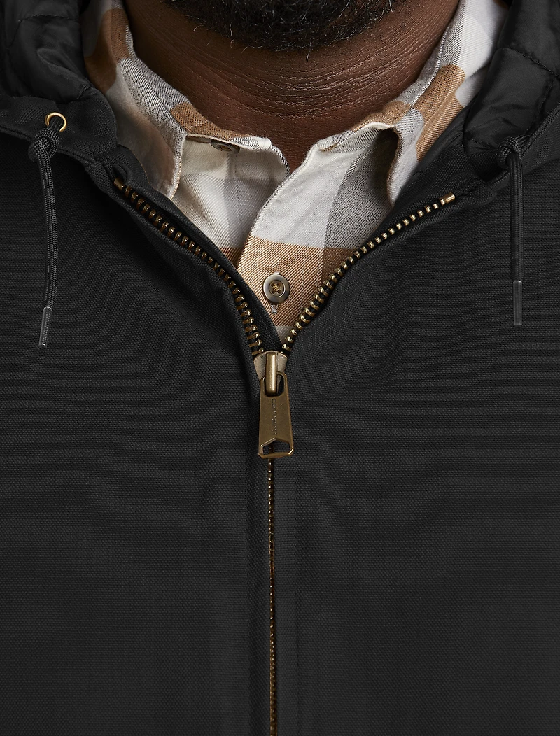 Loose-Fit Washed Duck Insulated Jacket