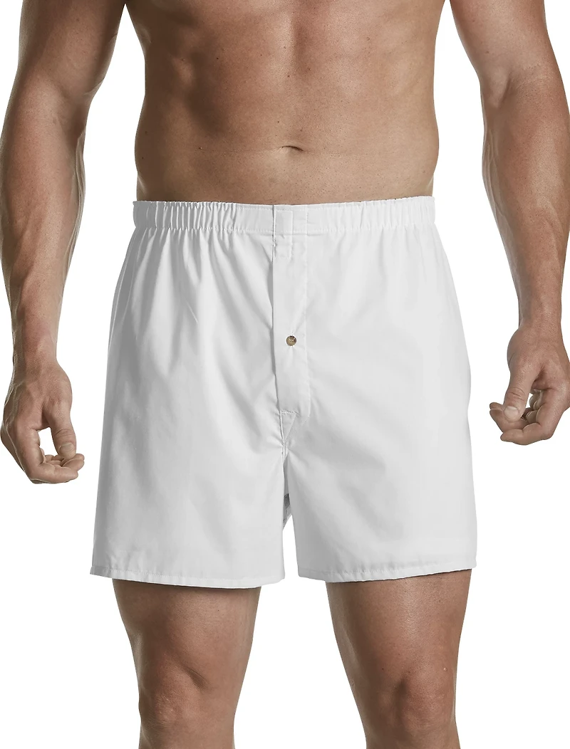 5-pk White Woven Boxers