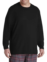 Long-Sleeve Waffle-Knit Crewneck Tee