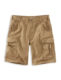 Relaxed-Fit Canvas Cargo Shorts