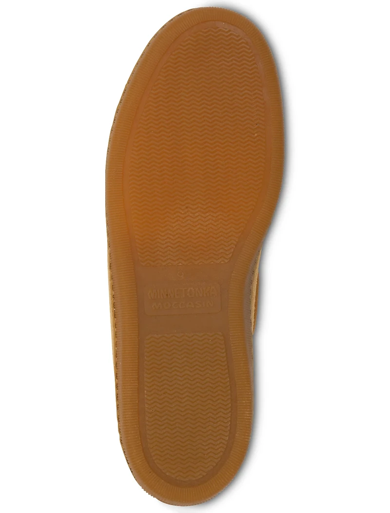 Pile-Lined Suede Moccasin Slippers