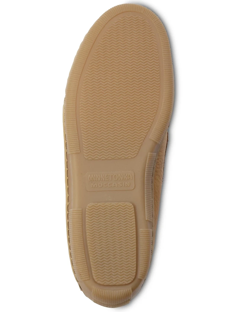 Fleece-Lined Moosehide Moccasin Slippers